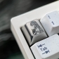 1U Titanium Alloy Artisan Keycaps Precision Pointillism + Anodizing for Mechanical Keyboard -Ayanami Rei